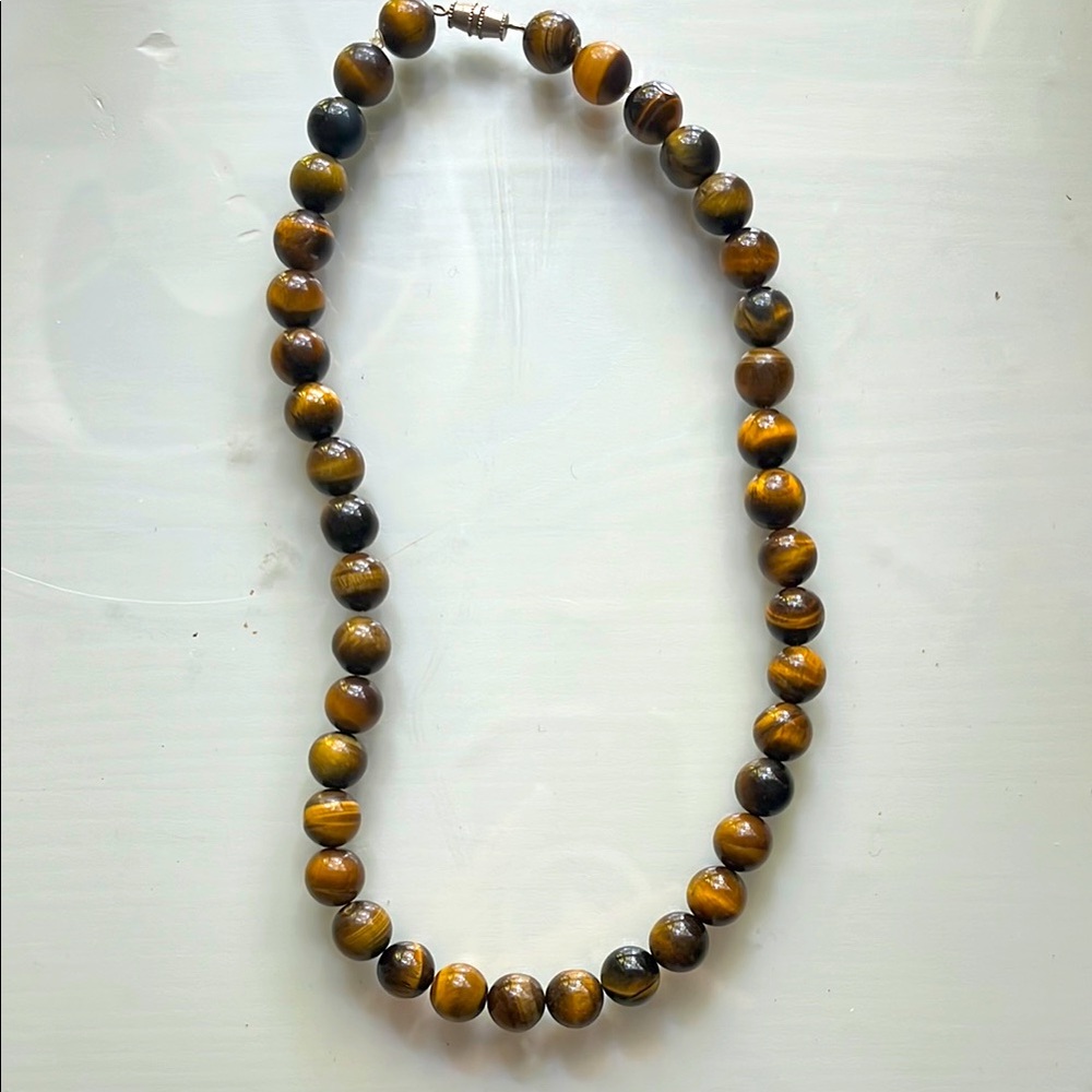 Tiger Eye Beaded Necklace